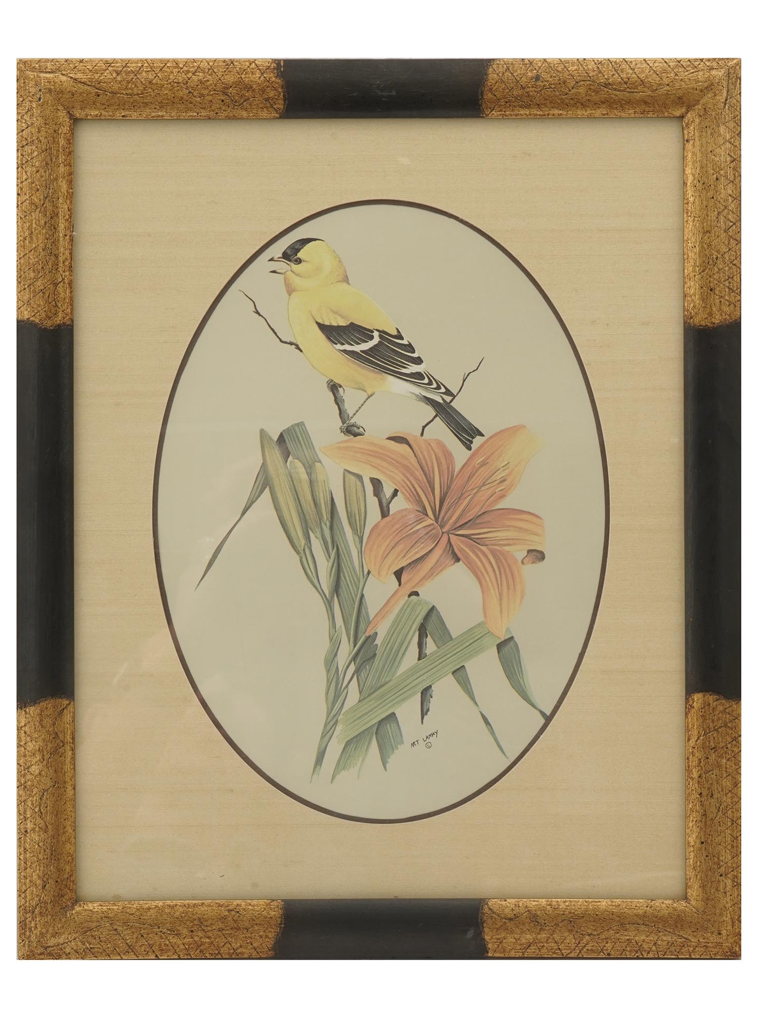 PAIR OF VINTAGE ART LAMAY BIRD ART PRINTS PIC-1